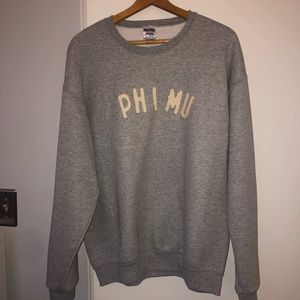 Phi Mu Grey Lettered Sweatshirt